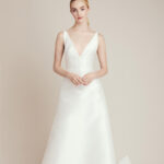 Satin Cummerbund Ball Gown Wedding Dress
