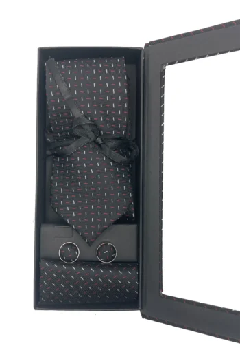 Set 3 piezas corbata pañuelo gemelos modelo Carlos