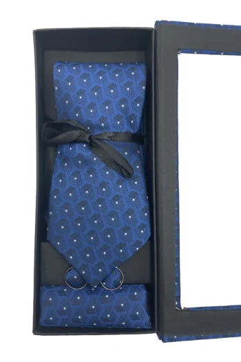 Set 3 piezas corbata pañuelo gemelos modelo modelo David