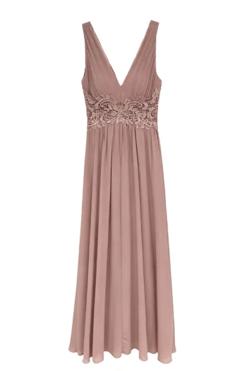 Precioso vestido largo color rosa palo modelo Julia