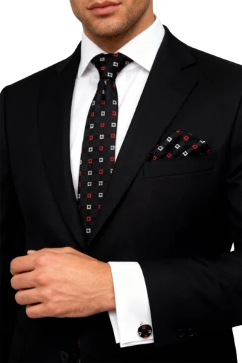 Caja regalo unico pack corbata pañuelo gemelos Luis