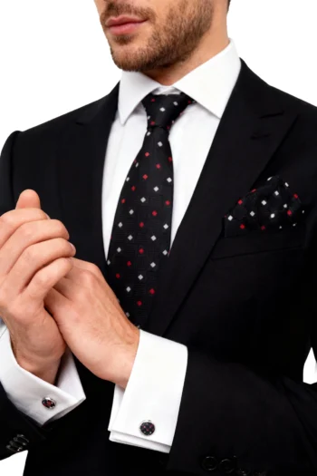 Set 3 piezas corbata pañuelo gemelos modelo Javier