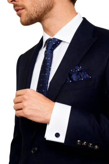 Set 3 piezas corbata pañuelo gemelos modelo Kevin