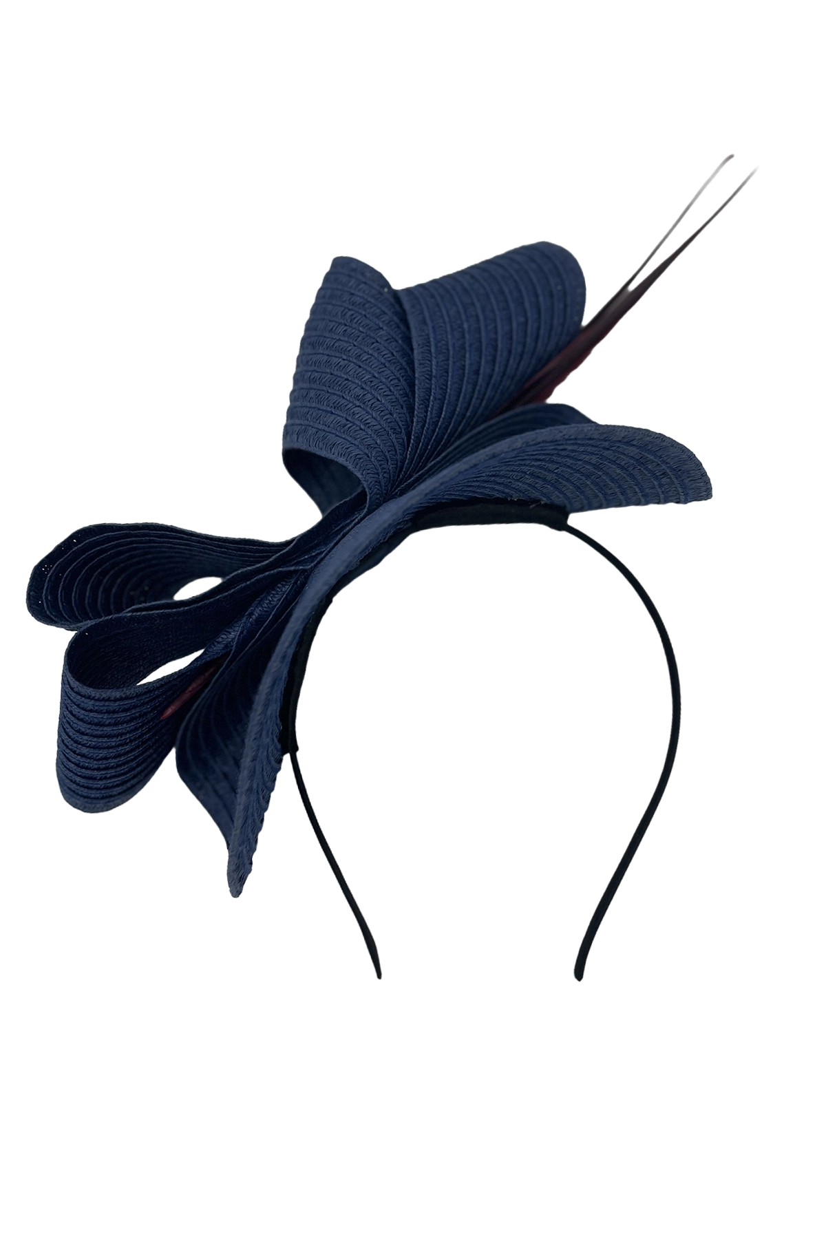 Tocado azul Valencia Tocado azul Valencia con plumas