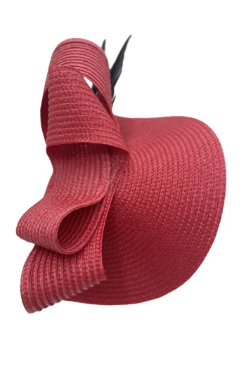 Tocado fuccia modelo Florida con plumas