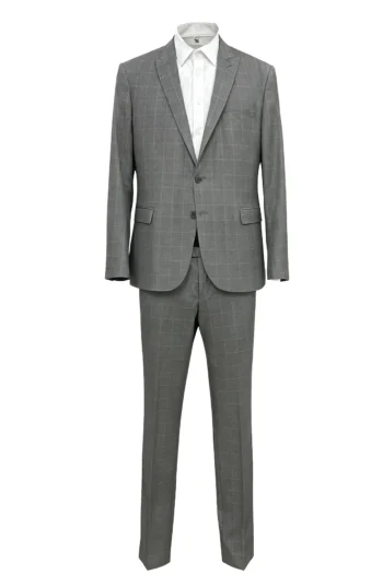 Traje hombre color gris cuadraditos modelo Antonio