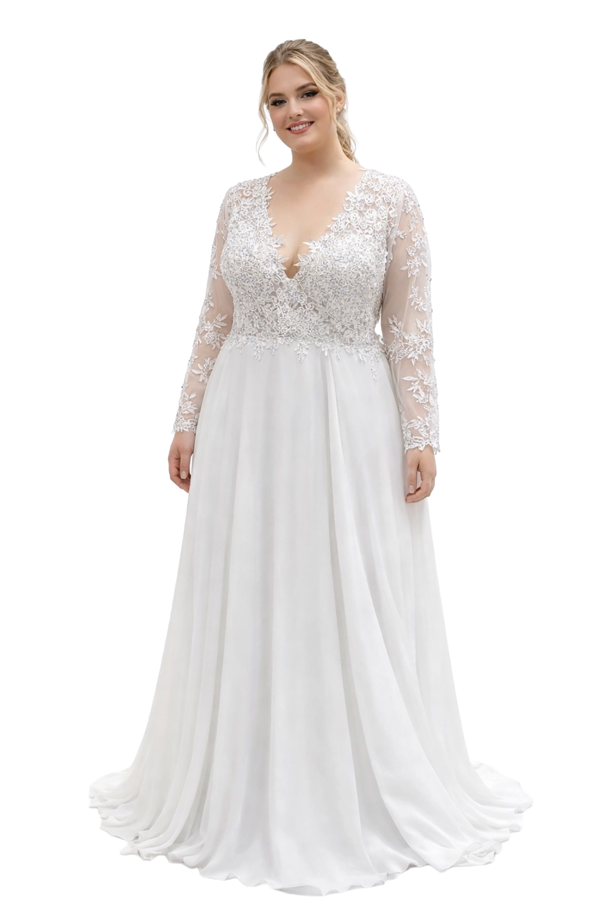 Espectacular Vestido de novia con manga larga talla grande Giorgina Espectacular Vestido de novia con manga larga talla grande Giorgina